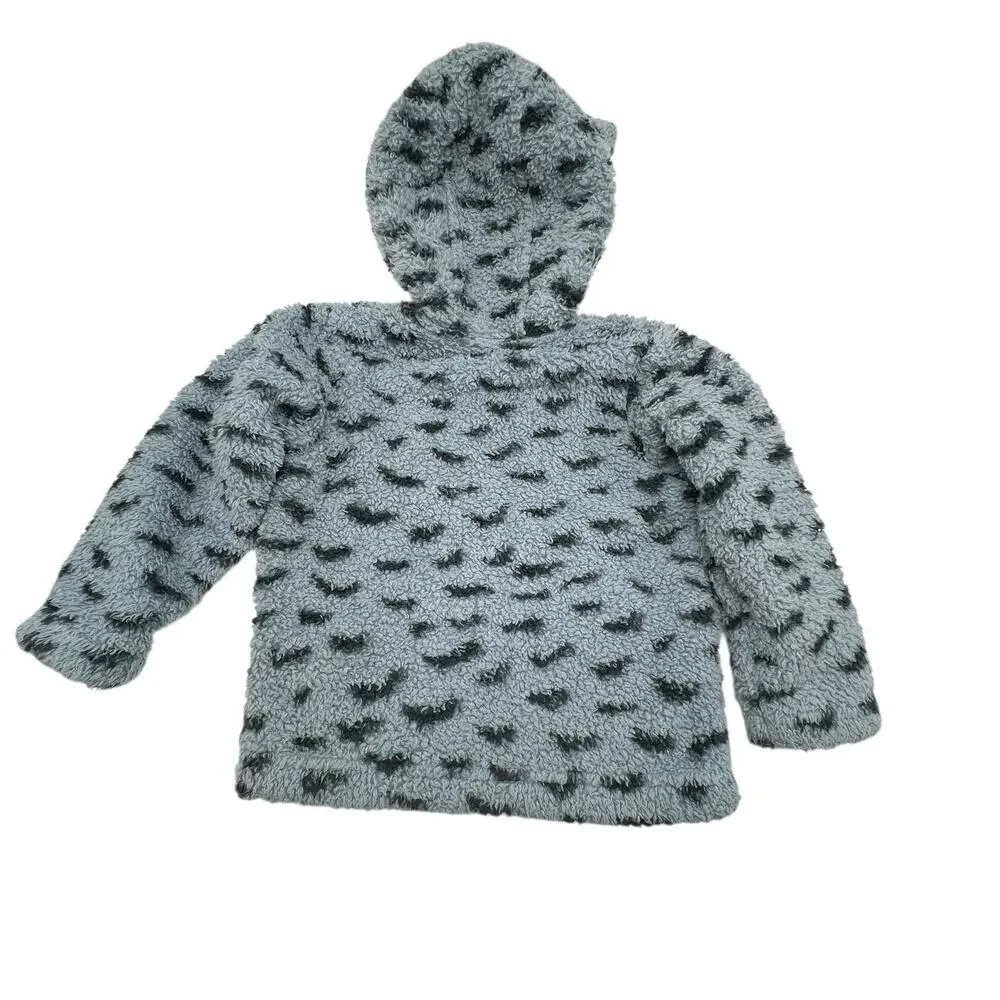 Patagonia Baby Furry Friends Hoody Snowy Light‎ Plume Grey Dot Zip Up Jacket 2T